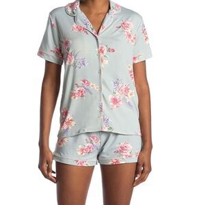 🆕 Flora by Flora Nikrooz Women's Notched Top & Shorts Pajama Set Size XL